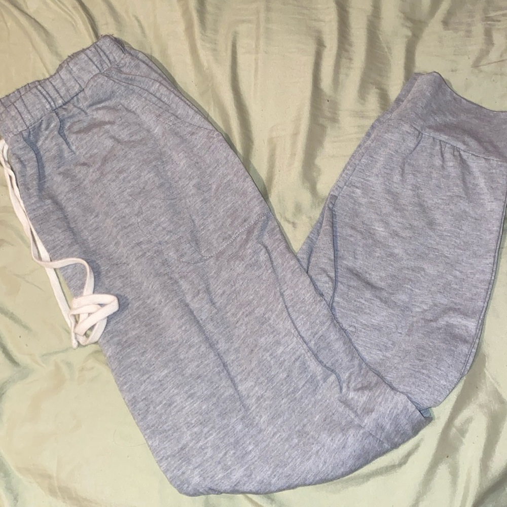 Gray jogger pants